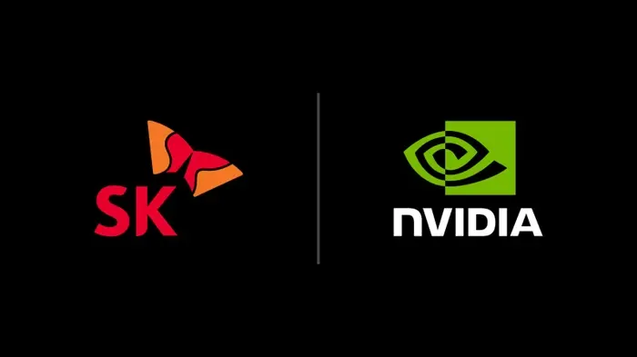 Логотипы SK Group и NVIDIA